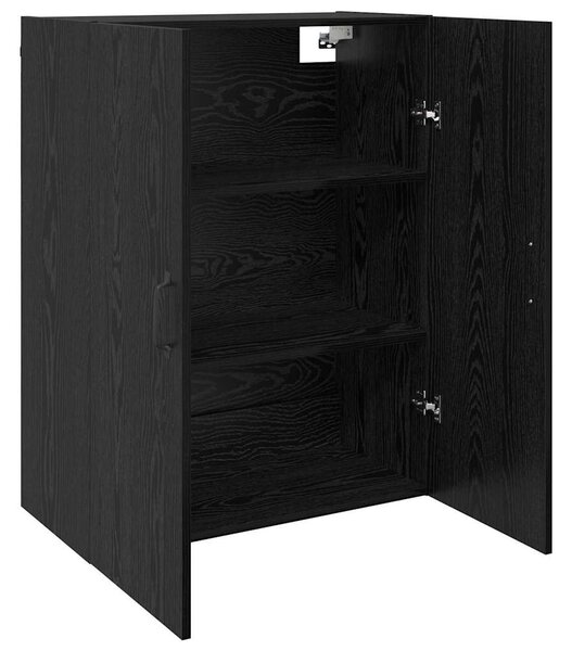 VidaXL Fali szekrény 2 db Fekete tölgy 69,5 x 34 x 90 cm Szerelt Fa