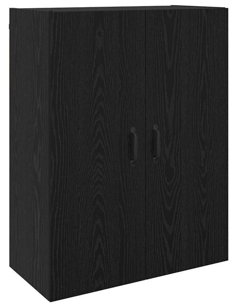 VidaXL Fali szekrény 2 db Fekete tölgy 69,5 x 34 x 90 cm Szerelt Fa