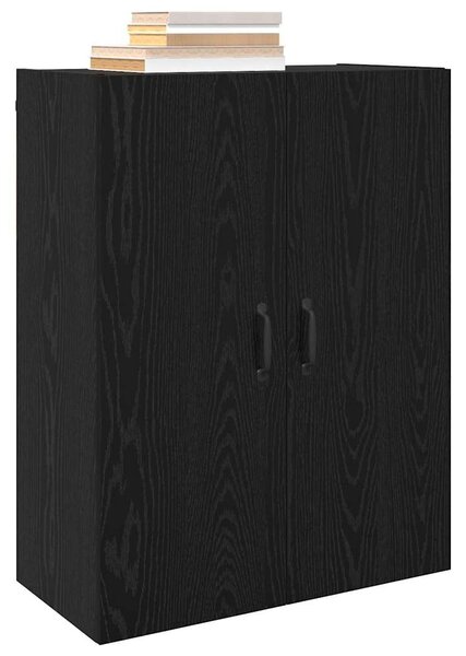 VidaXL Fali szekrény 2 db Fekete tölgy 69,5 x 34 x 90 cm Szerelt Fa
