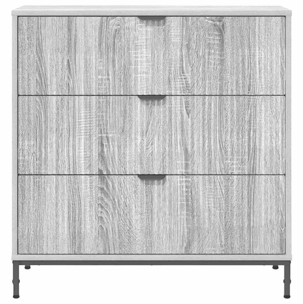 VidaXL Széf Szürke Sonoma 79,5 x 33 x 82 cm Szerelt Fa