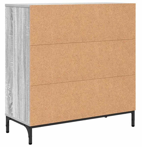 VidaXL Széf Szürke Sonoma 79,5 x 33 x 82 cm Szerelt Fa