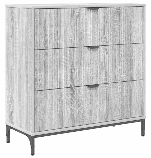 VidaXL Széf Szürke Sonoma 79,5 x 33 x 82 cm Szerelt Fa