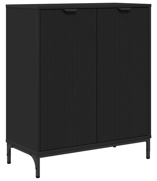 VidaXL Széf Fekete 69,5 x 33 x 82 cm Szerelt Fa
