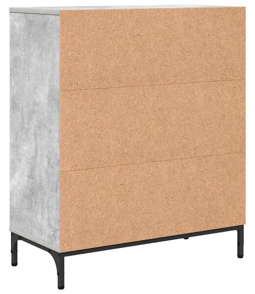 VidaXL Széf Beton Szürke 69,5 x 33 x 82 cm Szerelt Fa