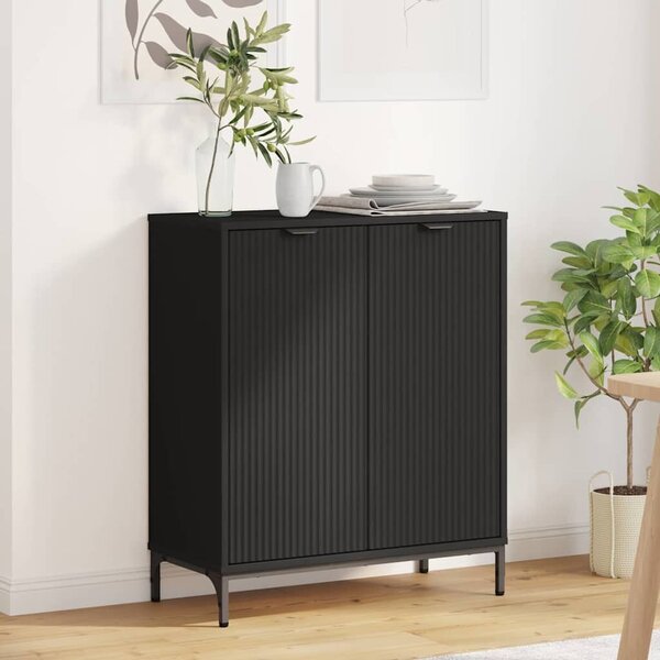 VidaXL Széf Fekete 69,5 x 33 x 82 cm Szerelt Fa