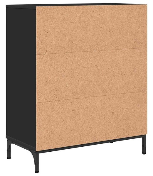 VidaXL Széf Fekete 69,5 x 33 x 82 cm Szerelt Fa