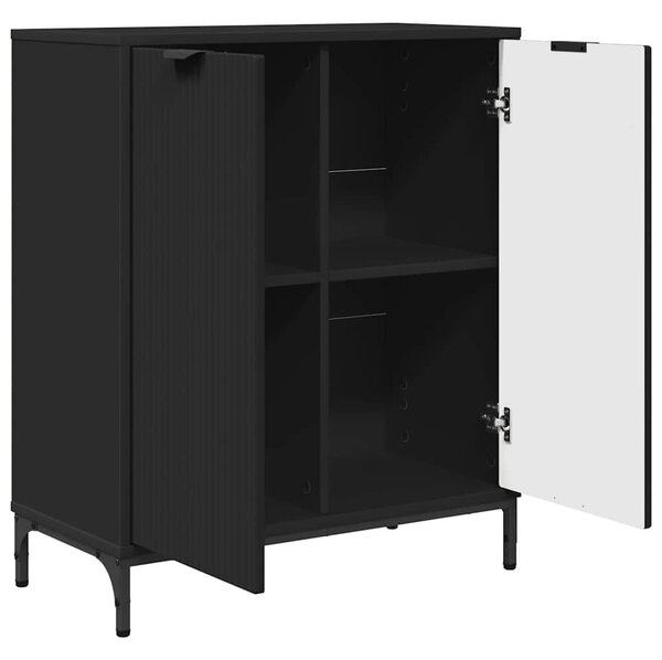 VidaXL Széf Fekete 69,5 x 33 x 82 cm Szerelt Fa