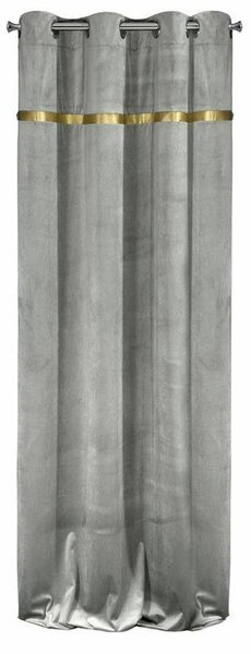 Emera bársony sötétítő függöny Szürke 140x250 cm