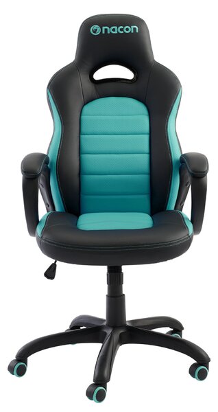 Nacon CH-350, Műbőr, 78,5 cm, Max. 100 kg, Állítható háttámla, Fekete-Tűrkíz, Gamer szék