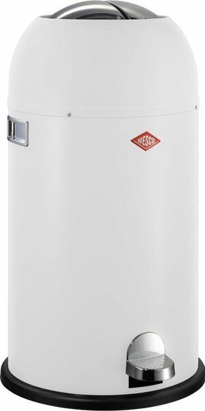 WESCO Kickmaster Soft 33 literes pedálos fém szemetes - Matt fehér