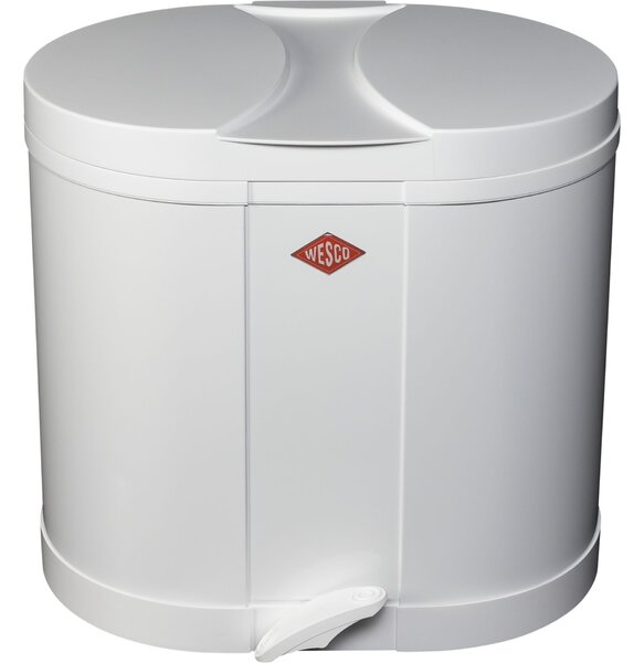 WESCO Ökosammler Beta 2 x 15 literes pedálos fém szemetes - Fehér