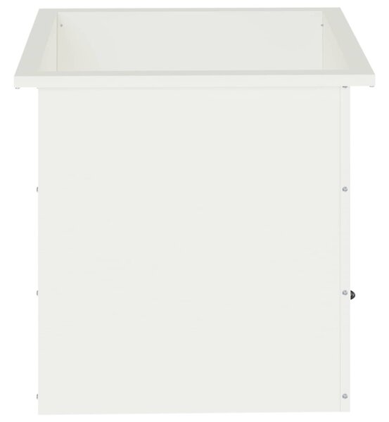 Led-es kerti virágláda 2 db Fehér 50 x 50 x 48 cm Acél
