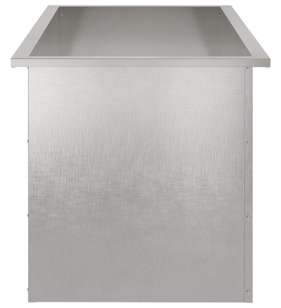 Led-es kerti virágláda 2 db Ezüst 50 x 100 x 48 cm