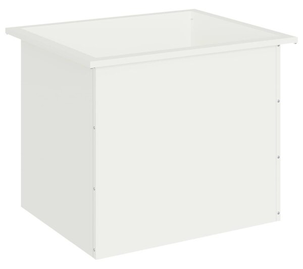 Led-es kerti virágláda Fehér 50 x 60 x 48 cm Acél