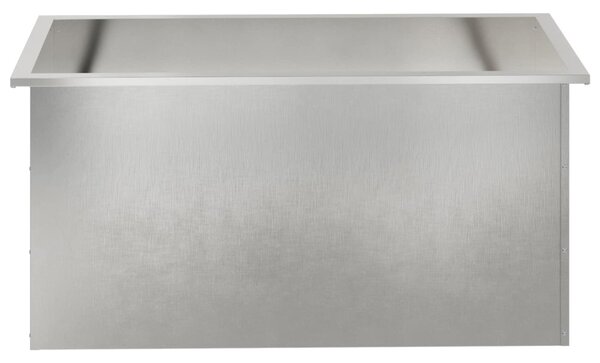 Led-es kerti virágláda 2 db Ezüst 50 x 100 x 48 cm