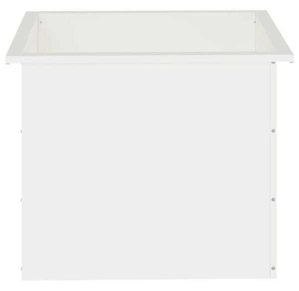 Led-es kerti virágláda 2 db Fehér 50 x 60 x 48 cm Acél