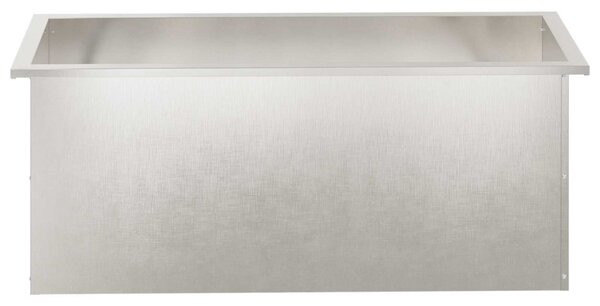 Led-es kerti virágláda 2 db Ezüst 40 x 100 x 40 cm