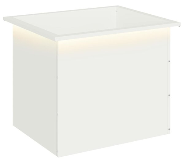 Led-es kerti virágláda Fehér 50 x 60 x 48 cm Acél