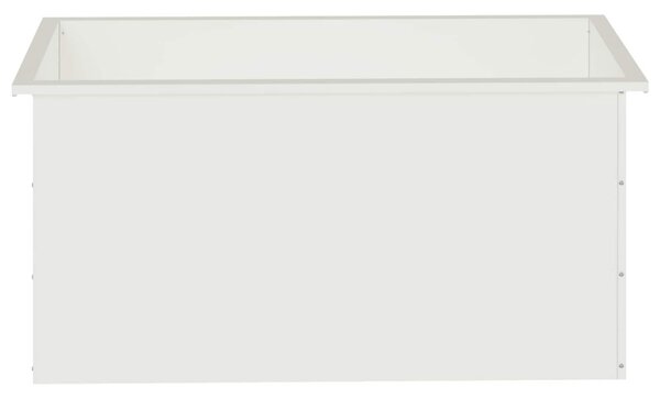 Led-es kerti virágláda Fehér 50 x 100 x 48 cm Acél