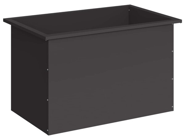 Led-es kerti virágláda Fekete 50 x 80 x 48 cm Acél