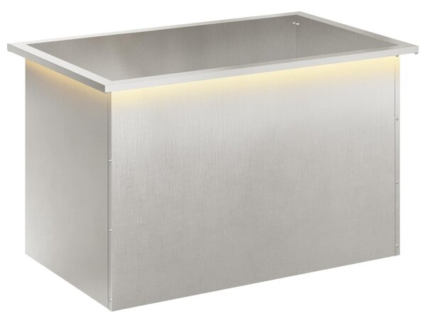 Led-es kerti virágláda Ezüst 50 x 80 x 48 cm Rozsdamentes Acél