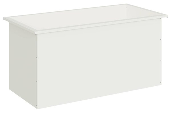 Led-es kerti virágláda Fehér 50 x 100 x 48 cm Acél