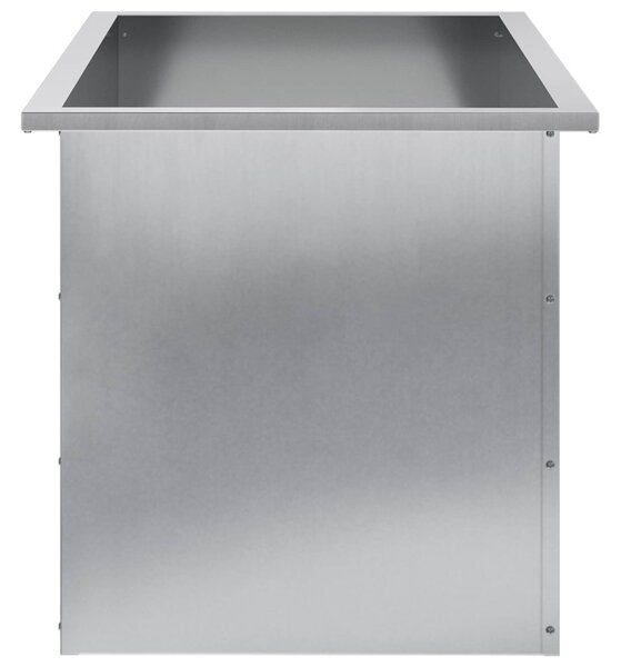 Led-es kerti virágláda 2 db Ezüst 50 x 80 x 48 cm