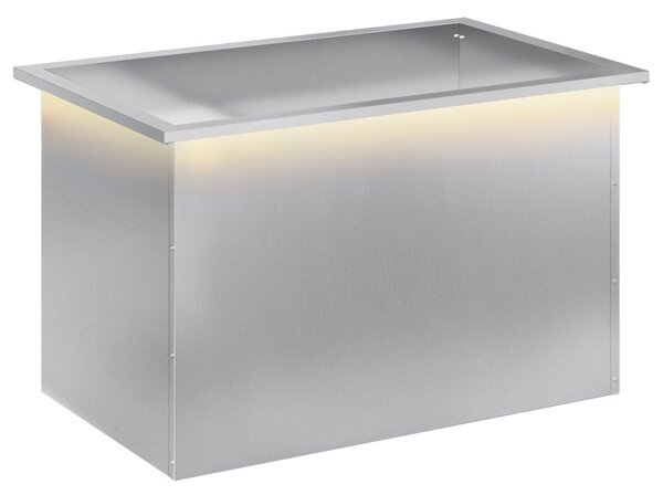 Led-es kerti virágláda Ezüst 50 x 80 x 48 cm Horganyzott Acél