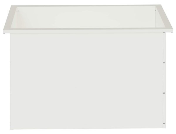 Led-es kerti virágláda 2 db Fehér 50 x 80 x 48 cm Acél