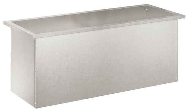 Led-es kerti virágláda Ezüst 40 x 100 x 40 cm Rozsdamentes Acél