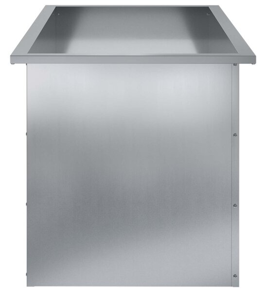 Led-es kerti virágláda 2 db Ezüst 50 x 100 x 48 cm