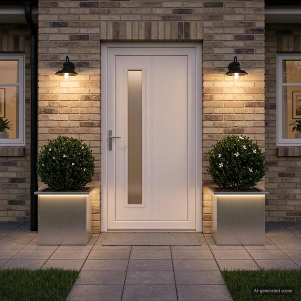 Led-es kerti virágláda 2 db Ezüst 40 x 40 x 40 cm