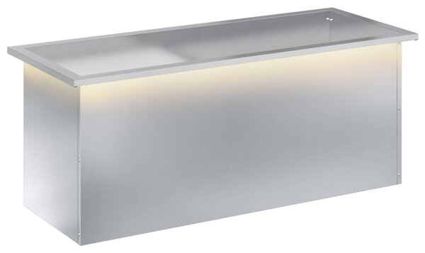 Led-es kerti virágláda Ezüst 40 x 100 x 40 cm Horganyzott Acél