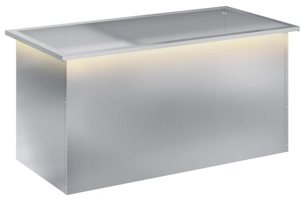 Led-es kerti virágláda Ezüst 50 x 100 x 48 cm Horganyzott Acél