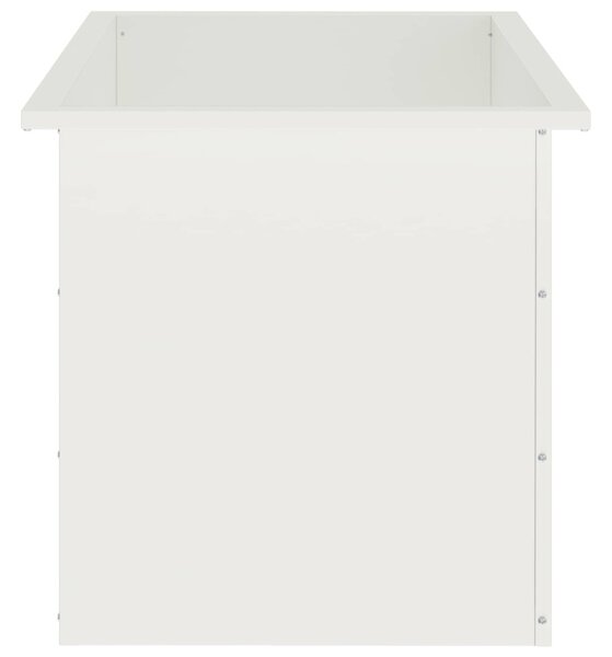 Led-es kerti virágláda 2 db Fehér 50 x 80 x 48 cm Acél