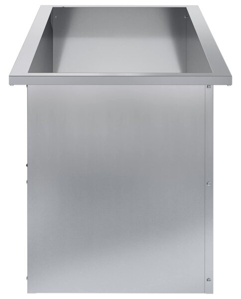 Led-es kerti virágláda Ezüst 40 x 100 x 40 cm Horganyzott Acél