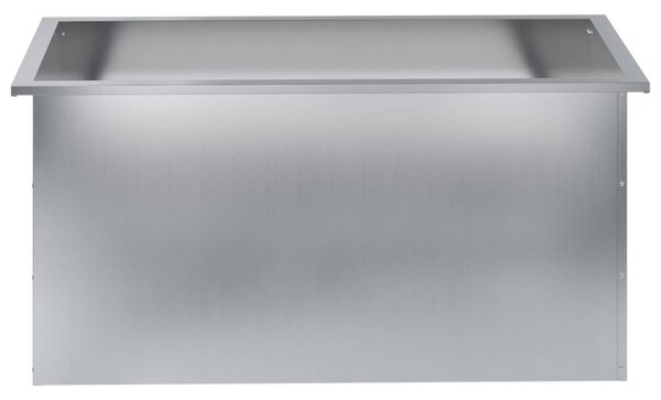 Led-es kerti virágláda 2 db Ezüst 50 x 100 x 48 cm