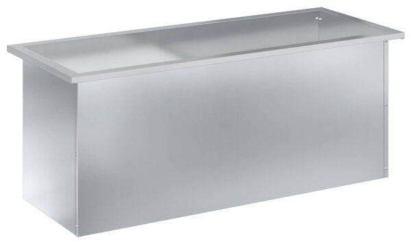 Led-es kerti virágláda Ezüst 40 x 100 x 40 cm Horganyzott Acél