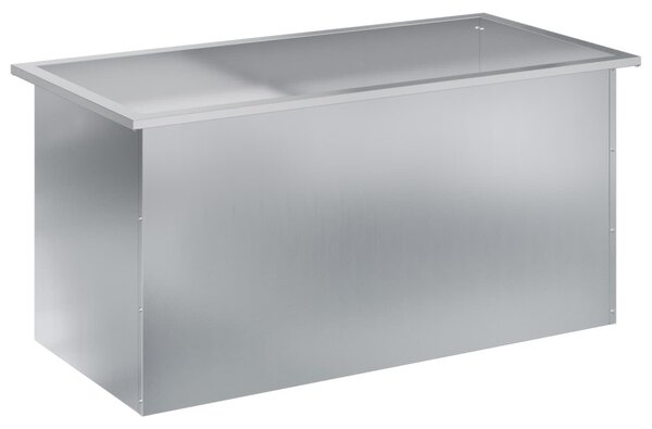 Led-es kerti virágláda Ezüst 50 x 100 x 48 cm Horganyzott Acél