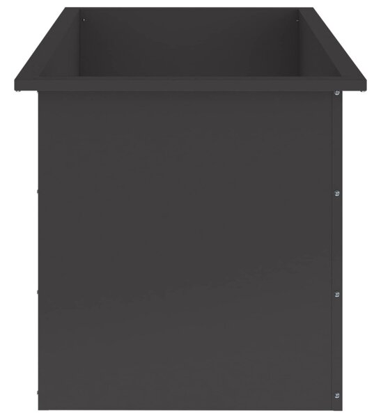 Led-es kerti virágláda Fekete 50 x 100 x 48 cm Acél