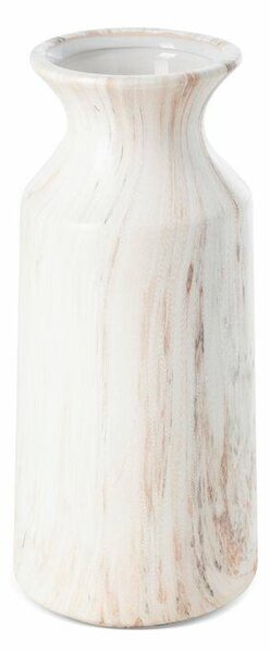 Asli 02 kerámia váza Fehér/bézs 11x11x25 cm