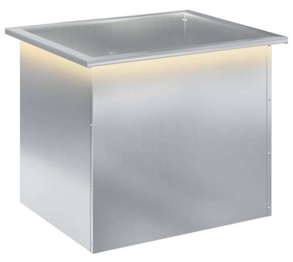 Led-es kerti virágláda Ezüst 50 x 60 x 48 cm Horganyzott Acél