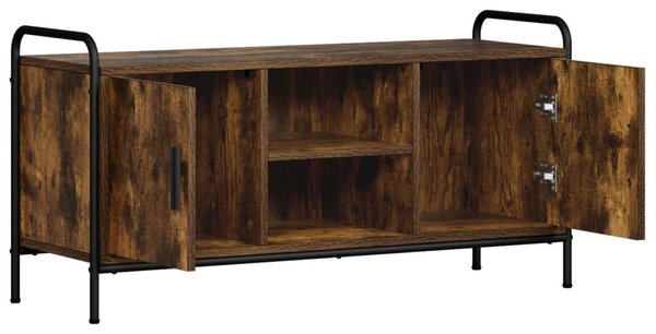 TV szekrény 99 x 33 x 50 cm Füstös Tölgy Szerelt Fa