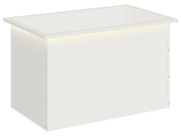 Led-es kerti virágláda Fehér 50 x 80 x 48 cm Acél