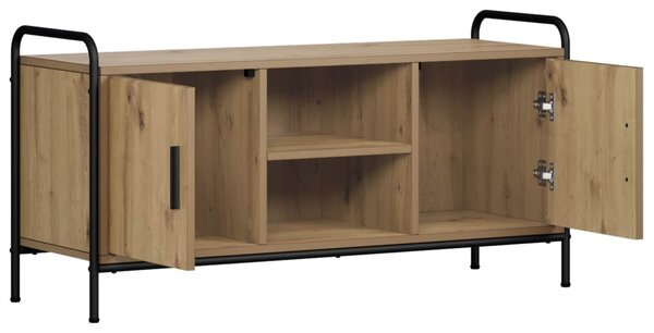 TV szekrény 99 x 33 x 50 cm Kézműves Tölgy Szerelt Fa