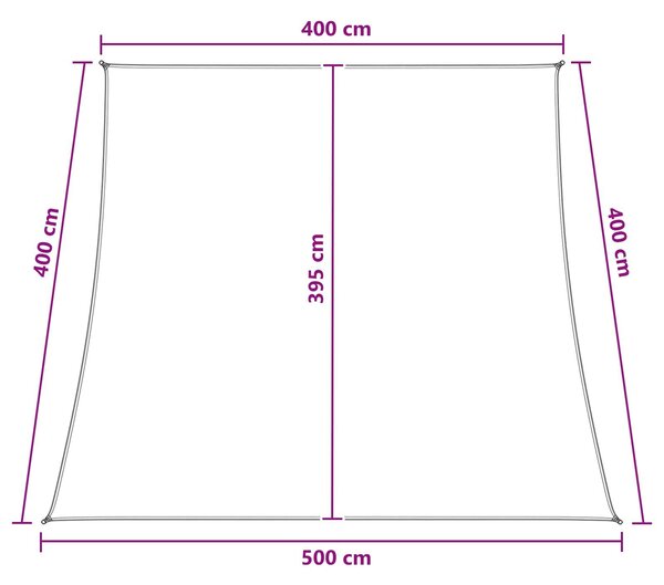 VidaXL Napernyő Vászon Kék és Fehér 4 / 5 x 4 m HDPE