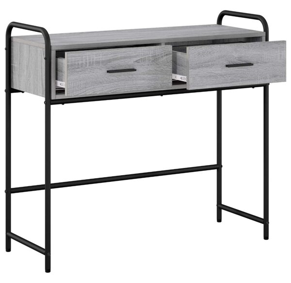 Konzolasztal Szürke Sonoma 90 x 33 x 80,5 cm Szerelt Fa