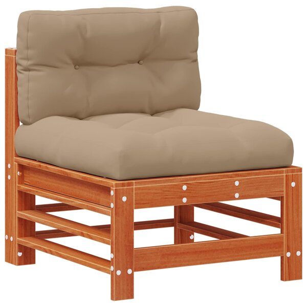 VidaXL Kerti lounge szett 3 pcs Viaszbarna Tömör Fenyőfa