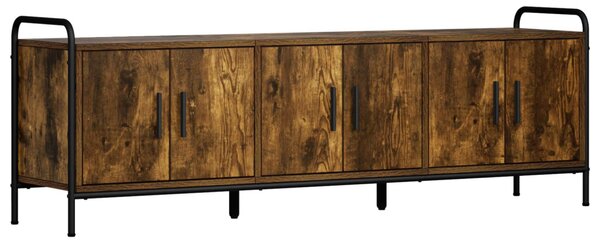 TV szekrény 146 x 33 x 50 cm Füstös Tölgy Szerelt Fa