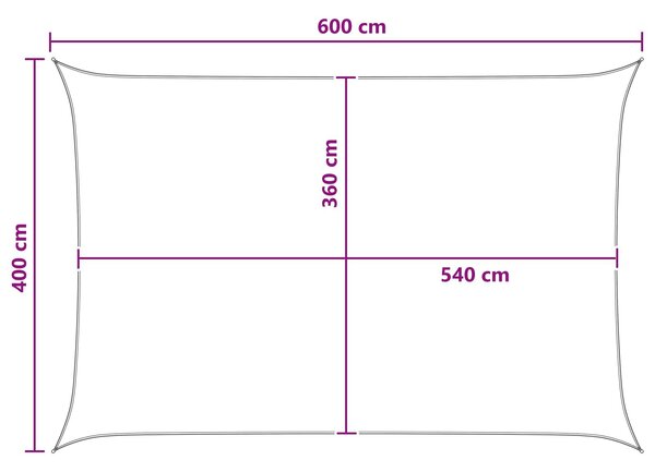VidaXL Napernyő Vászon Kék és Fehér 4 x 6 m HDPE